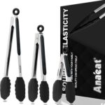 Black Silicone Locking Tongs Set - 3-Piece