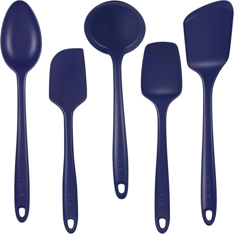 Navy Blue Silicone Utensil Set