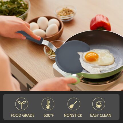 Grey Silicone Spatula Turner Set