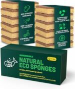 Natural Cellulose Kitchen Sponges - 12-Pack