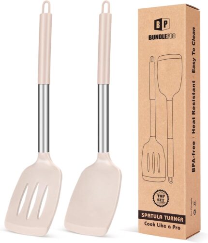 Khaki Silicone Turner Spatulas