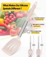 Khaki Silicone Turner Spatulas