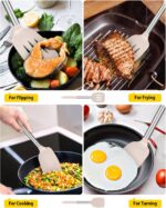 Khaki Silicone Turner Spatulas