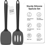 Black Silicone Spatula Turner Set