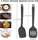 Black Silicone Spatula Turner Set