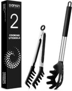 Black Silicone Pasta Utensil Set - 2-Pack