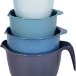 Blue Plastic Mixing Bowl Set - 4-Piece