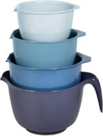 Blue Plastic Mixing Bowl Set - 4-Piece
