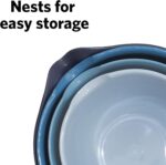 Blue Plastic Mixing Bowl Set - 4-Piece