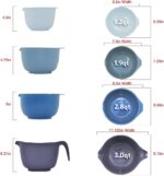 Blue Plastic Mixing Bowl Set - 4-Piece