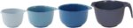 Blue Plastic Mixing Bowl Set - 4-Piece