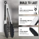 Stainless Steel Locking Tongs - 2-Piece with Silicone Tips