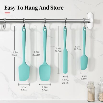 Aqua Sky Silicone Spatula Set - 4-Piece