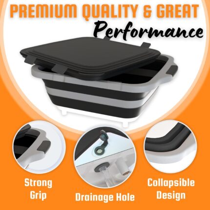 Collapsible BBQ Prep Tub with Meat Claws