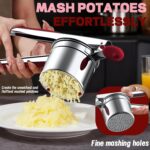 Red Stainless Steel Potato Ricer