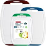 Multicolor Plastic Cutting Board Set - 3-Piece