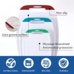 Multicolor Plastic Cutting Board Set - 3-Piece