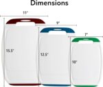 Multicolor Plastic Cutting Board Set - 3-Piece