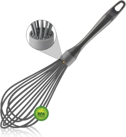 Gray Silicone Whisk - 12-Inch