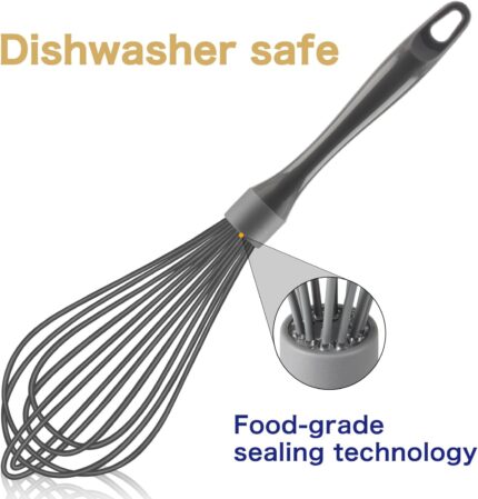 Gray Silicone Whisk - 12-Inch