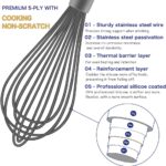 Gray Silicone Whisk - 12-Inch