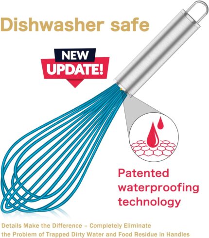 Blue Silicone Whisk Set - 4-Piece