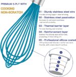 Blue Silicone Whisk Set - 4-Piece