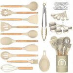 Khaki Silicone Cooking Utensil Set - 33-Piece