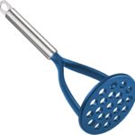Blue Nylon Potato Masher with Steel Handle