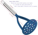Blue Nylon Potato Masher with Steel Handle