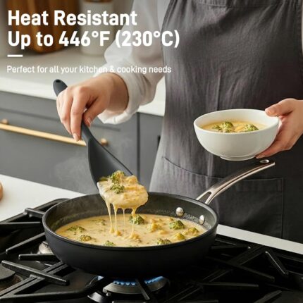 3-Piece Silicone Spoonula Set for Nonstick Cookware