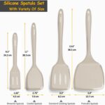 Khaki Silicone Spatula Set - 4-Piece