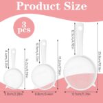 White Plastic Mesh Strainer Set - 3-Piece