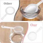 White Plastic Mesh Strainer Set - 3-Piece