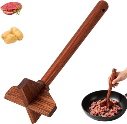 Wooden Ground Meat Masher