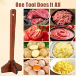 Wooden Ground Meat Masher