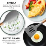 Grey Silicone Acacia Utensil Set